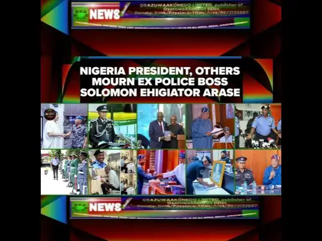 Video thumbnail for Nigeria President, Others Mourn Ex Police Boss Solomon Ehigiator Arase
