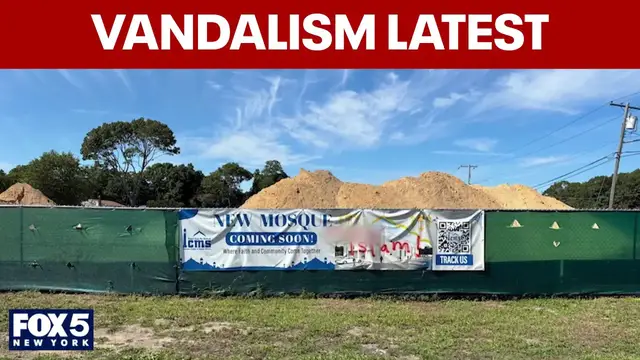 Video thumbnail for Islamic Center under construction vandalized on Long Island