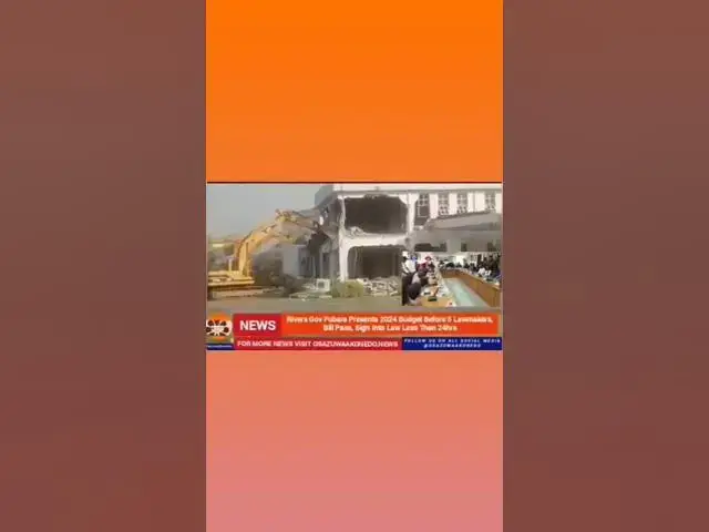 Video thumbnail for Rivers Gov Fubara Presents 2024 Budget Before 5 Lawmakers, Bill Pass, Sign Into Law Less Than 24hrs