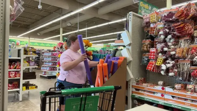 'Video thumbnail for She buys seven Dollar Store pool noodles for a breathtaking porch update!'