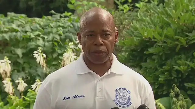 'Video thumbnail for Eric Adams staying in mayor's race'