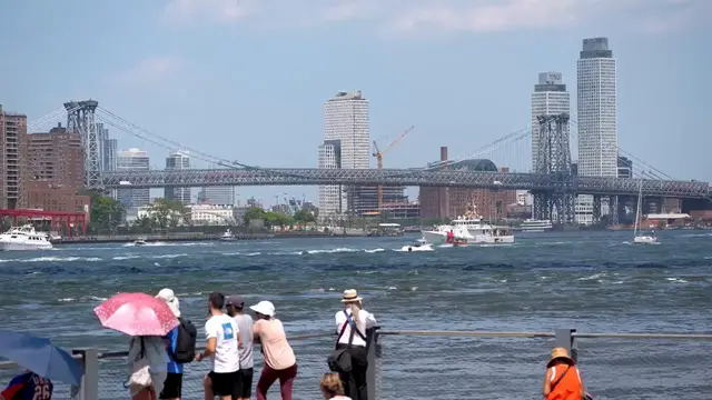 Video thumbnail for US: New York launches 250th independence anniversary festivities with ship parade.