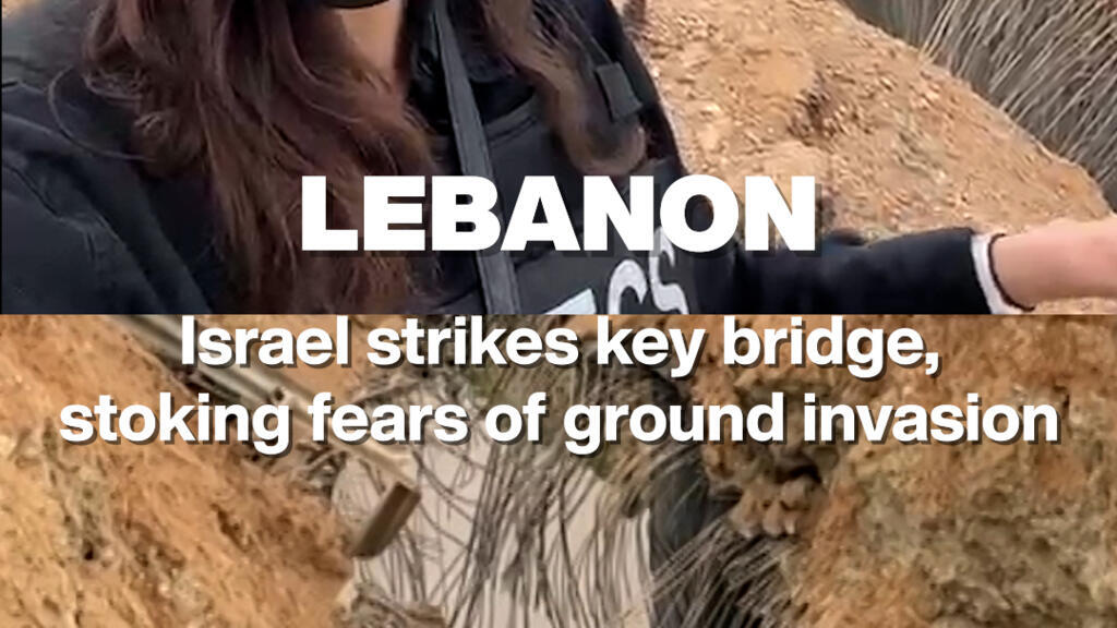 Video thumbnail for Lebanon : Israel strikes key bridge, stoking fears of ground invasion