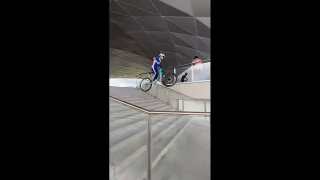 Video thumbnail for Epic Staircase Bike Crash in Guangdong!