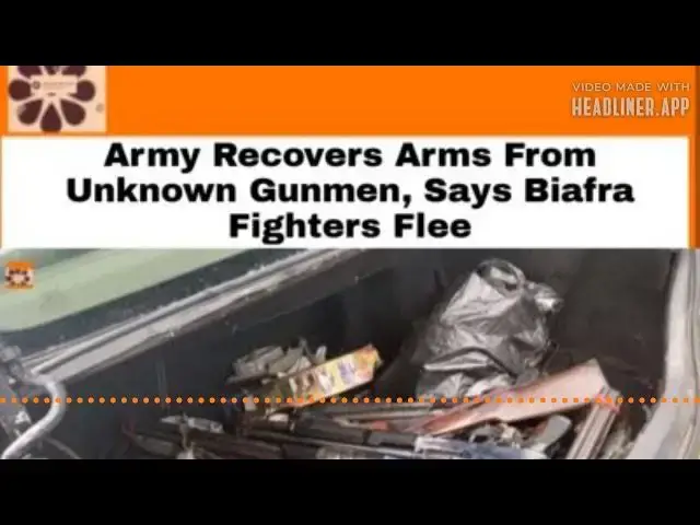 Video thumbnail for Army Recovers Arms From Unknown Gunmen, Says Biafra Fighters Flee ~ OsazuwaAkonedo