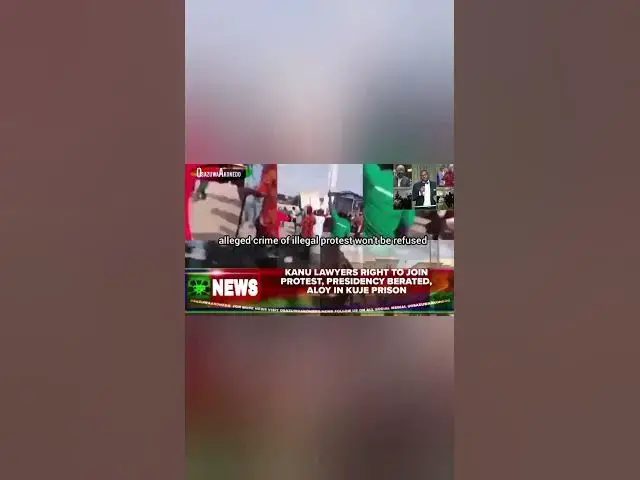 Video thumbnail for Kanu Lawyers Right To Join Protest, Presidency Berated, Aloy In Kuje Prison