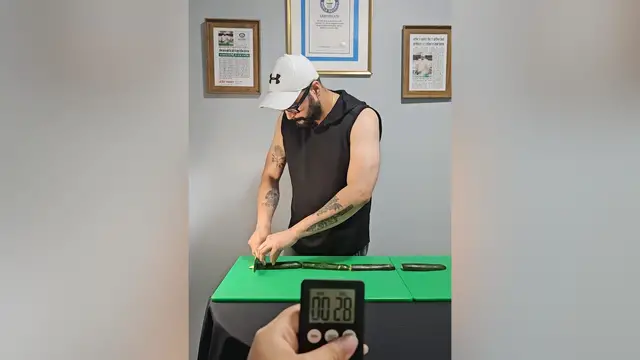 Video thumbnail for Most slices of a courgette/zucchini in 30 seconds - 150 by Karma Grover