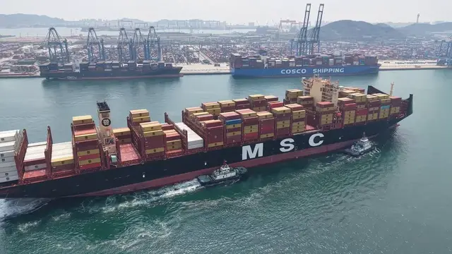 Video thumbnail for China: Qingdao Port Container Trade 3.