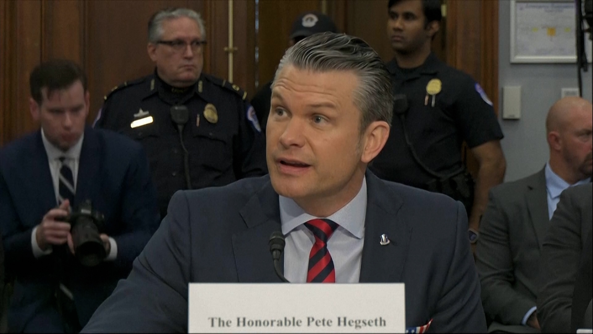 Video thumbnail for Pentagon chief defends $1.5T military budget request amid war on Iran