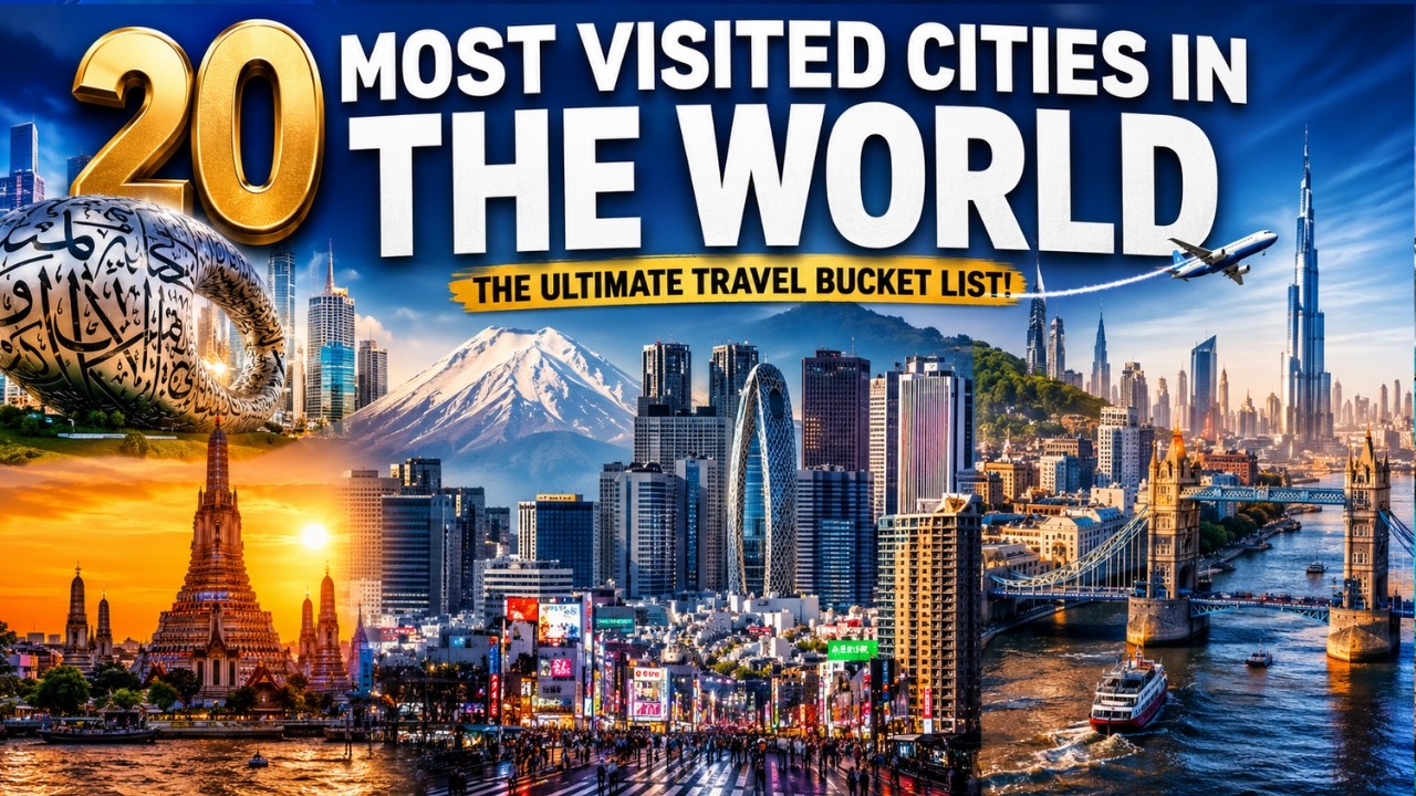 Video thumbnail for TOP 20 Most Visited CITIES in the World