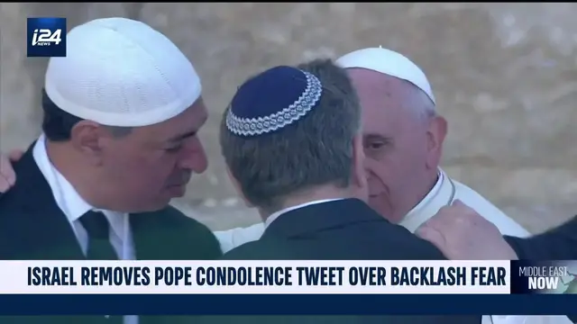 Video thumbnail for Israel removes condolences for pope over fears of backlash