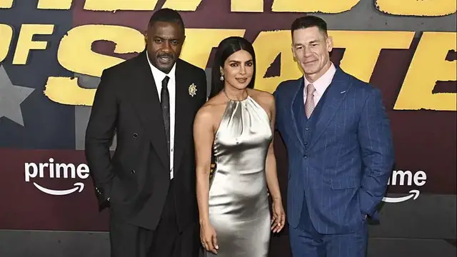 Video thumbnail for John Cena and Idris Elba-starring action film "Heads of State" premieres in New York