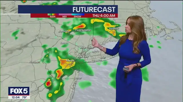 'Video thumbnail for Showers, storms possible for NYC today'