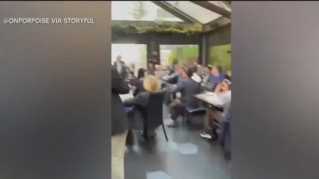 Video thumbnail for Anti-Israel protest outside NYC synagogue