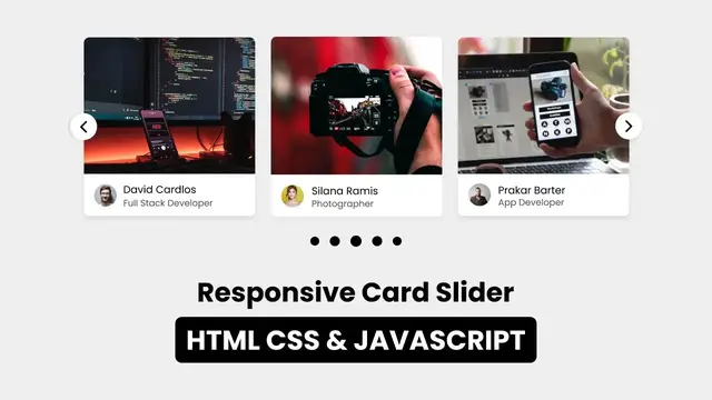 Video thumbnail for How to Create Responsive Card Slider in HTML CSS & JavaScript _ SwiperJs
