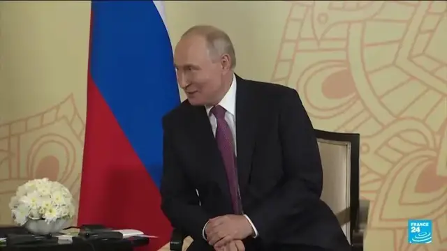 Video thumbnail for Russia's Putin arrives in India as BRICS leaders begin talks