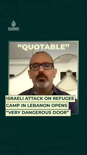 Video thumbnail for Israeli attack on refugee camp in Lebanon opens 'very dangerous door'