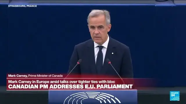 Video thumbnail for REPLAY: Canadian PM Mark Carney addresses EU Parliament