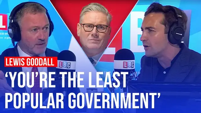 'Video thumbnail for ‘Maybe you lot have been useless’: Lewis Goodall challenges Labour minister on shock mega poll | LBC'