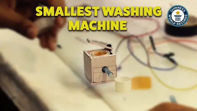 Video thumbnail for Sebin Saji breaks record for smallest washing machine