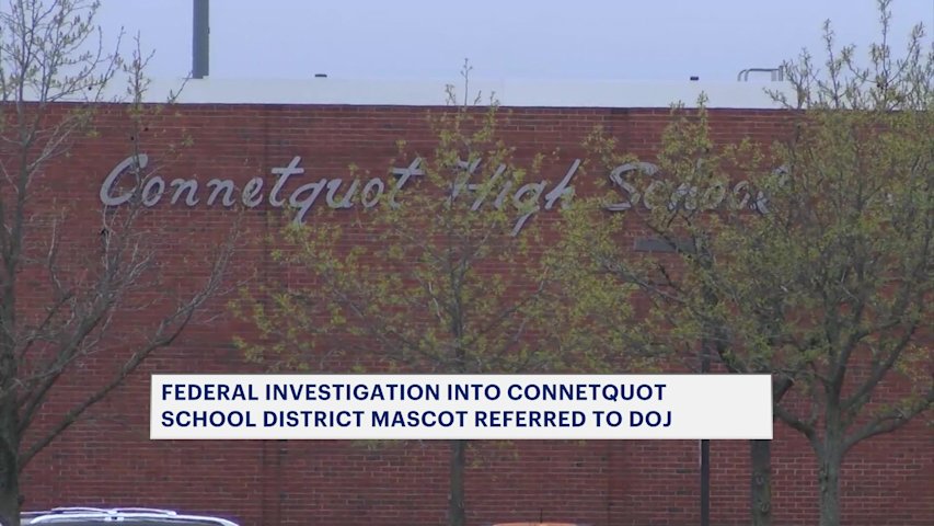 Video thumbnail for DOJ probes possible civil rights violation tied to Connetquot School District mascot change