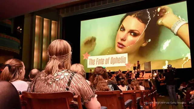 'Video thumbnail for Taylor Swift's 'The Life of a Showgirl' debuts to records and fan parties'