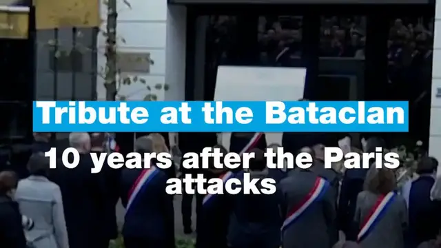 Video thumbnail for Tribute at the Bataclan, 10 years after the Paris attacks