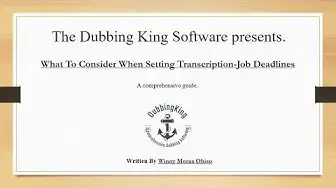 Video thumbnail for What To Consider When Setting Transcription Job Deadlines  (Case Study)