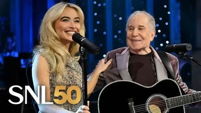 Video thumbnail for SNL50 Kicks Off with Sabrina Carpenter and Paul Simon's Moving 'Homeward Bound' Duet