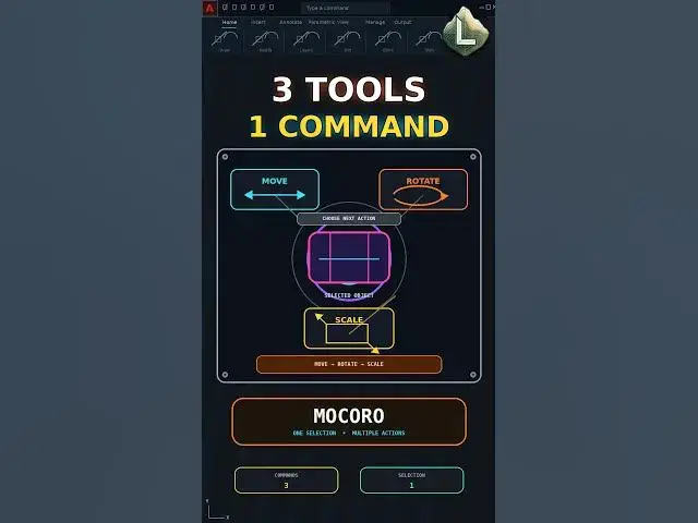 Video thumbnail for Move, Rotate and Scale Faster with AutoCAD MOCORO