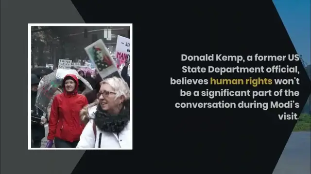 'Video thumbnail for Protests against Indian PM Narendra Modi's state visit to Washington'