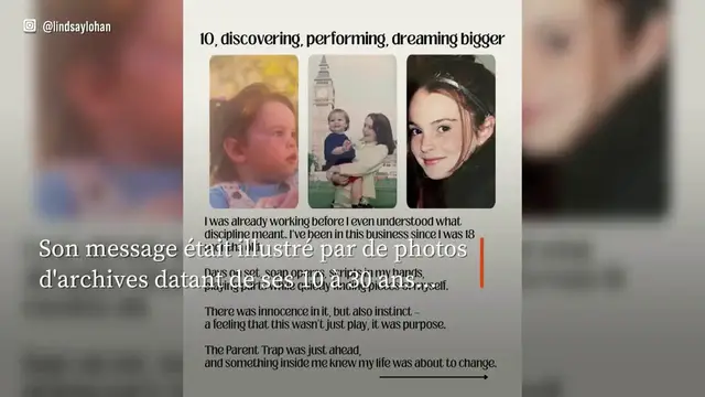 Video thumbnail for Pour ses 40 ans, Lindsay Lohan fait le point sur son parcours mouvementé.