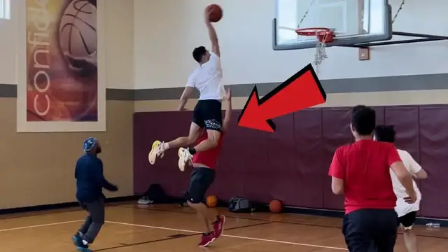 Video thumbnail for I Can't Believe He Jumped... Playing 5v5 Pickup Basketball In Florida!