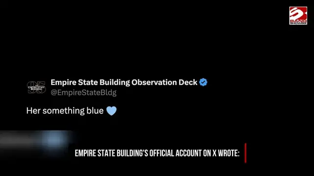 Video thumbnail for Empire State Building turns blue for Taylor Swift and Travis Kelce