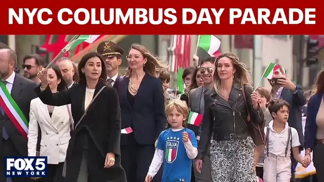 Video thumbnail for 82nd annual NYC Columbus Day Parade marches along