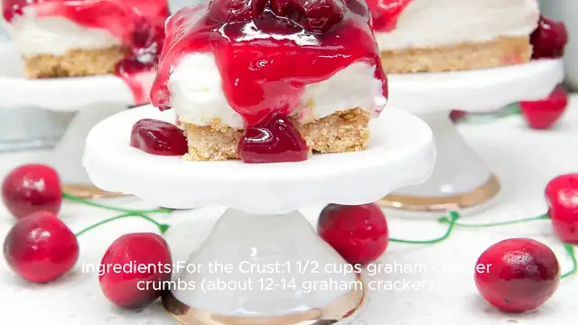 Video thumbnail for No-Bake Cherry Cheesecake Bars