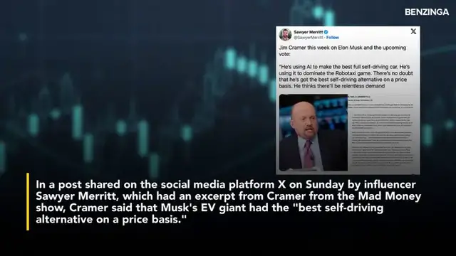 'Video thumbnail for Jim Cramer Backs Elon Musk's $1 Trillion Package- 'Hate Him Or Like Him' He's 'Really Smart' And 'Actually Worth It''