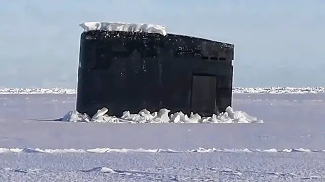 'Video thumbnail for U.S. Submarines In Arctic Ice • ICEX 2022'