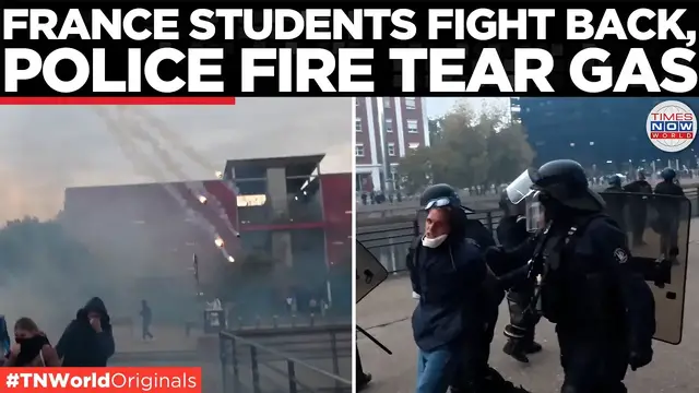 Video thumbnail for FRANCE ERUPTS! Police Detain Students in Strasbourg Street Clashes | Times Now World