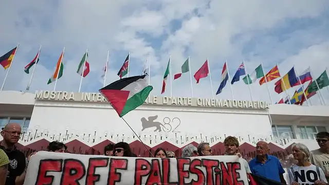 'Video thumbnail for Hollywood figures pledge to boycott Israeli film institutions 'complicit in Gaza genocide''