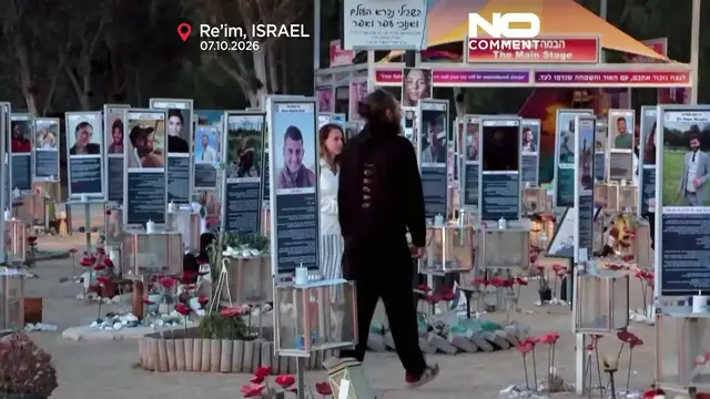 Video thumbnail for Israelis mourn Nova festival victims three years after Hamas attack