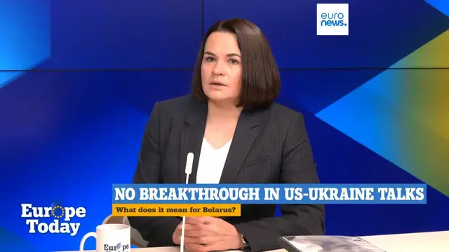 Video thumbnail for Dictators 'testing the borders of Europe', Belarus opposition leader tells Euronews