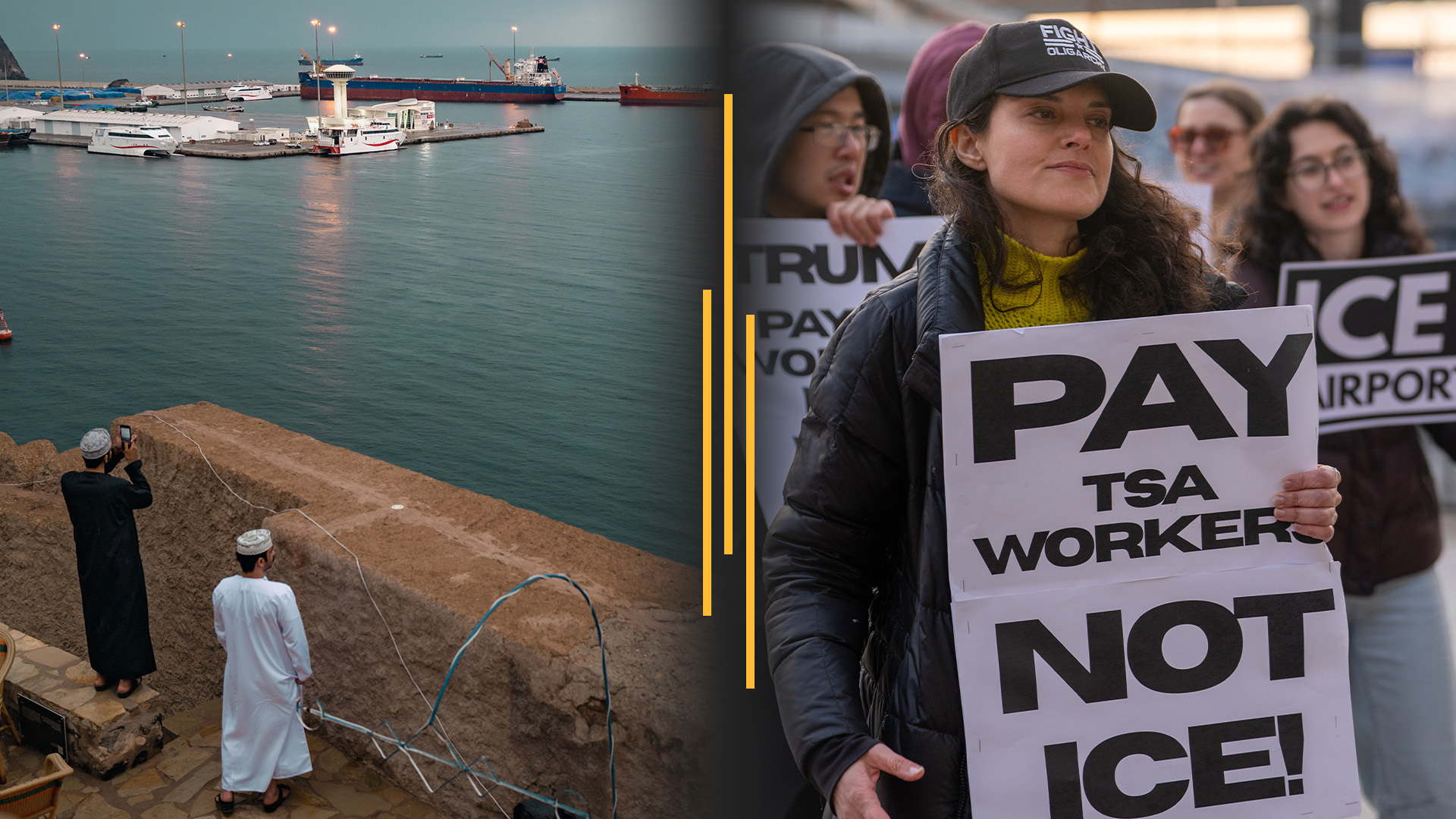 Video thumbnail for Iran stalls talks, threatens Hormuz fees; GOP blocks DHS deal