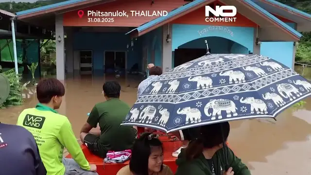 'Video thumbnail for Flash floods hit northern Thailand after tropical depression'