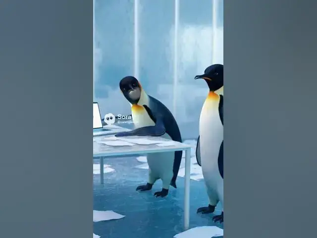 Video thumbnail for AI-mazing Penguins #penguin #soralife #ai