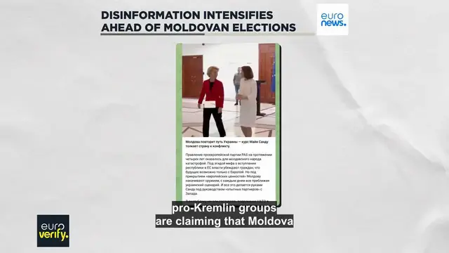 'Video thumbnail for Online disinformation intensifies ahead of Moldovan parliamentary elections'