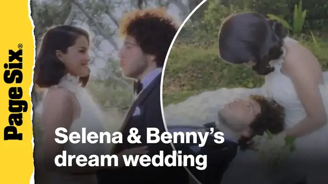 'Video thumbnail for Selena Gomez & Benny Blanco's dream wedding in Santa Barbara — dress, guests & details'