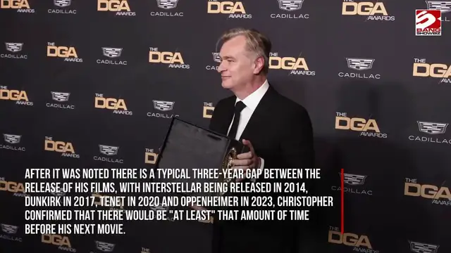 Video thumbnail for Sir Christopher Nolan will wait 'at least' three years before next movie