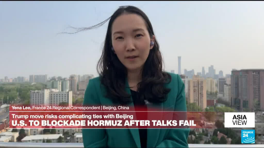 Video thumbnail for Trump move to blockade Hormuz risks complicating ties with China