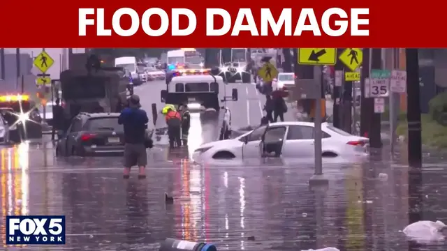 Video thumbnail for New Jersey flood concerns subsiding after heavy downpours